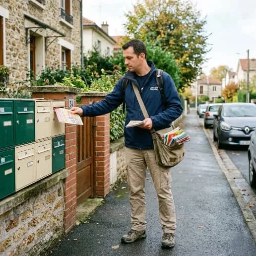 Distribution de journaux municipaux dans les immeubles et maisons de Dunkerque
