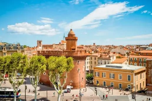 Vue de Perpignan illustrant la distribution de flyer et prospectus